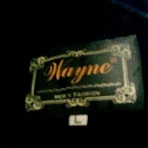 Men's Wayne blue jacket beautiful made from Hong Kong RN number is 74 812